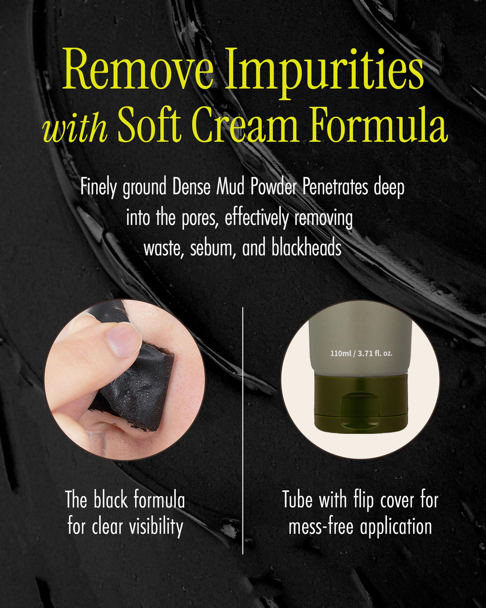 BRMUD Relief Mud Peel Off Mask – argile Boryeong pour éliminer impuretés et sébum.