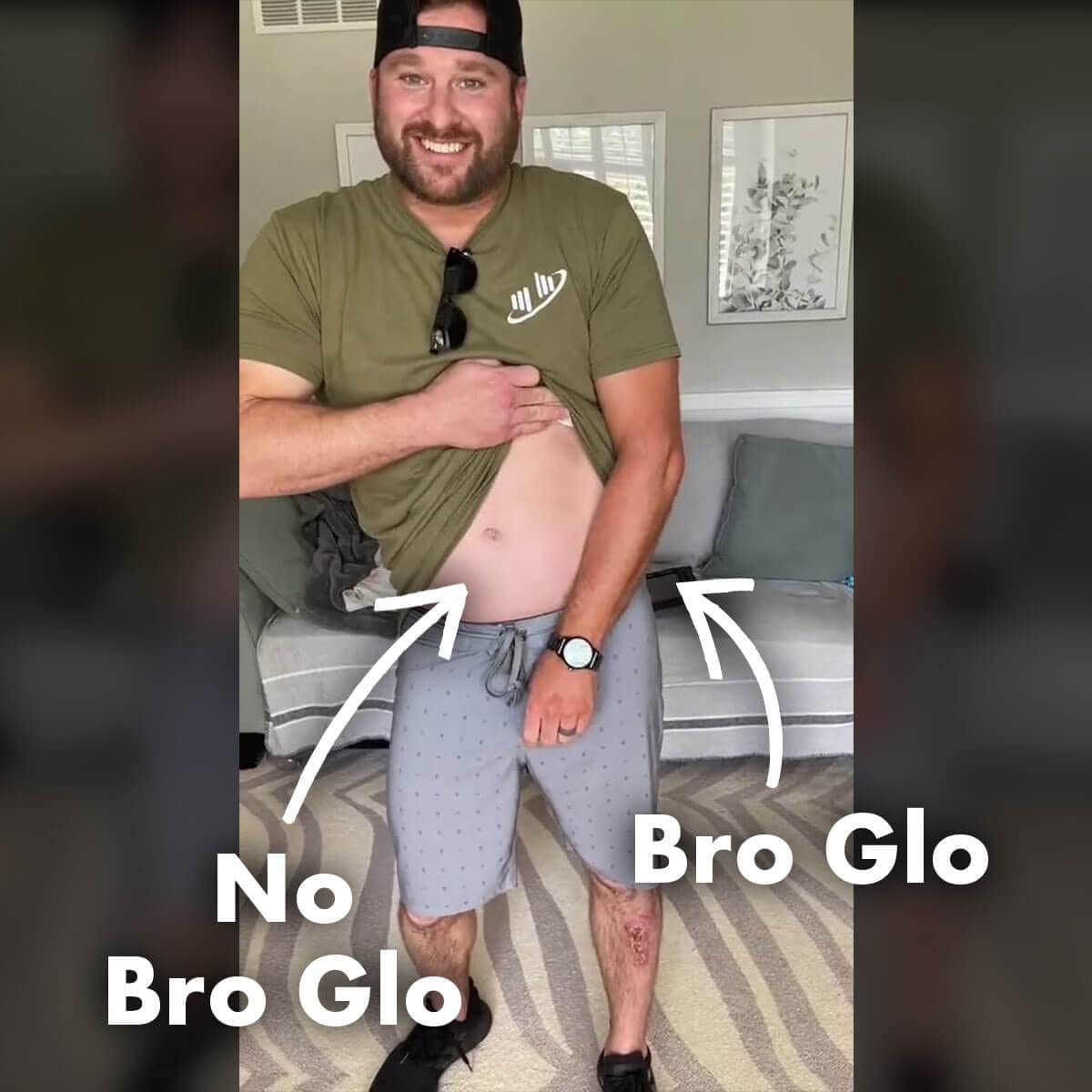 Kit démarrage Bro Glo pour homme comprenant mousse et gant
