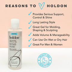 Brocato Holdon Gel pour coiffage durable avec application facile au quotidien.