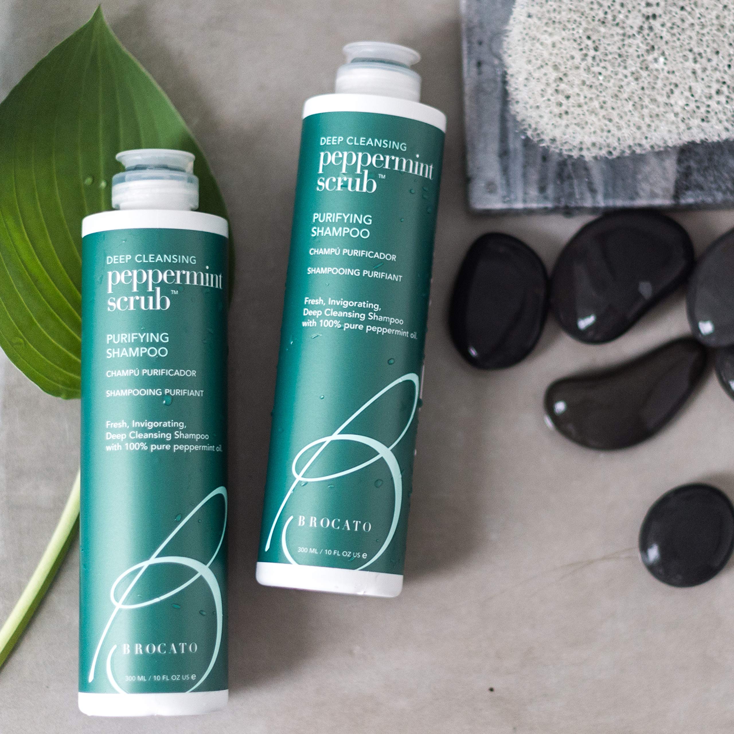 Brocato Shampoing Purifiant à la menthe, brillance et hydratation légère après lavage.
