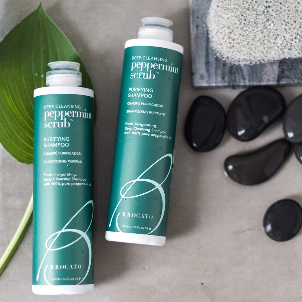 Brocato Shampoing Purifiant à la menthe, brillance et hydratation légère après lavage.