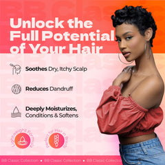 Bronner Bros application sur les tempes et cuir chevelu pour soin ciblé.
