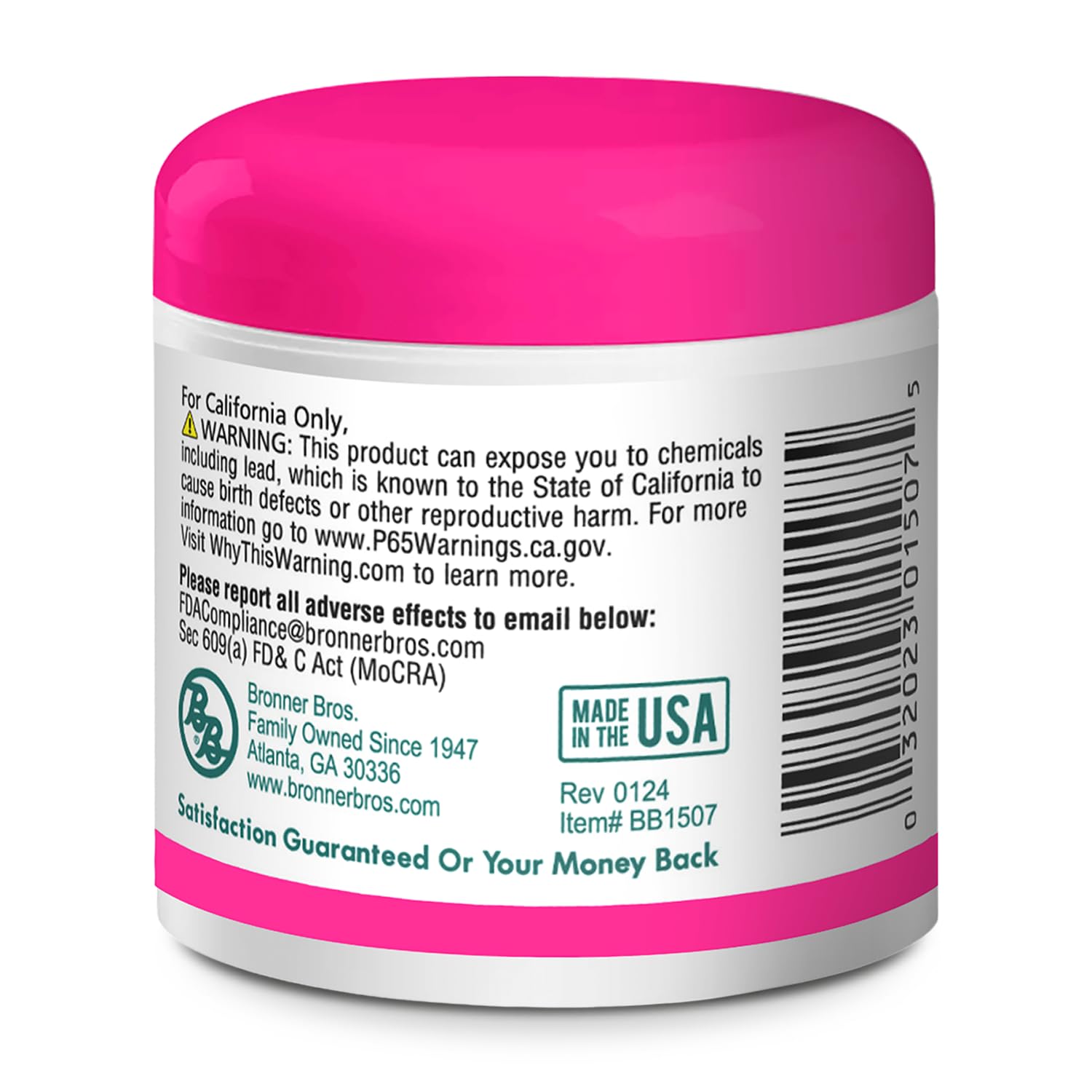 Bronner Bros emballage pratique de 6 oz pour un soin rapide.