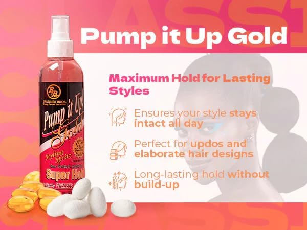 Bronner Bros Pump It Up : application légère pour un coiffage rapide et précis.