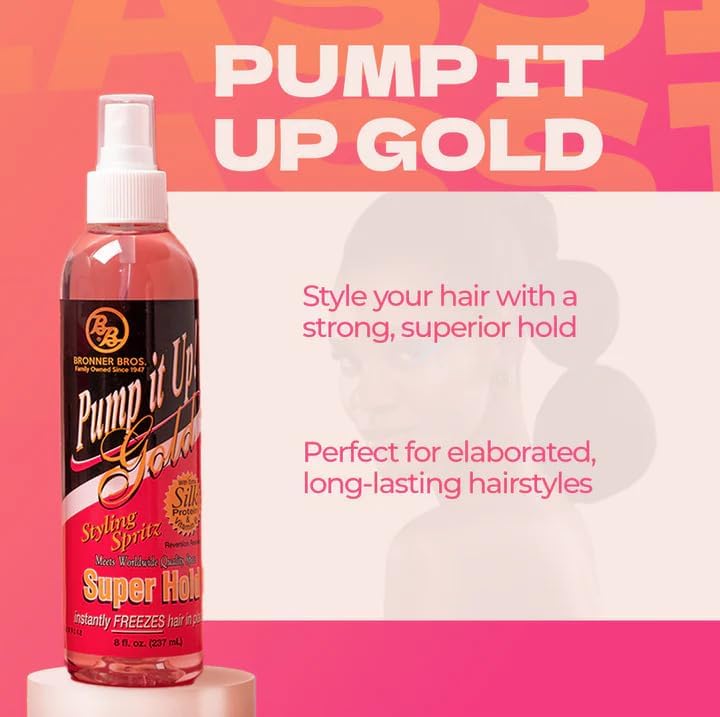 Bronner Bros Pump It Up : maintien ferme idéal pour les coiffures créatives et sculptées.