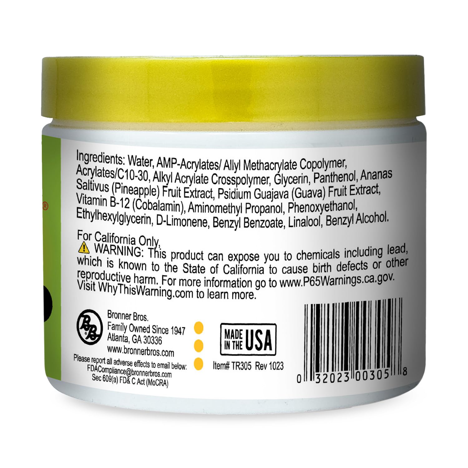 Bronner Bros Tropical Roots Gel – sans-flocage, fini propre et net.