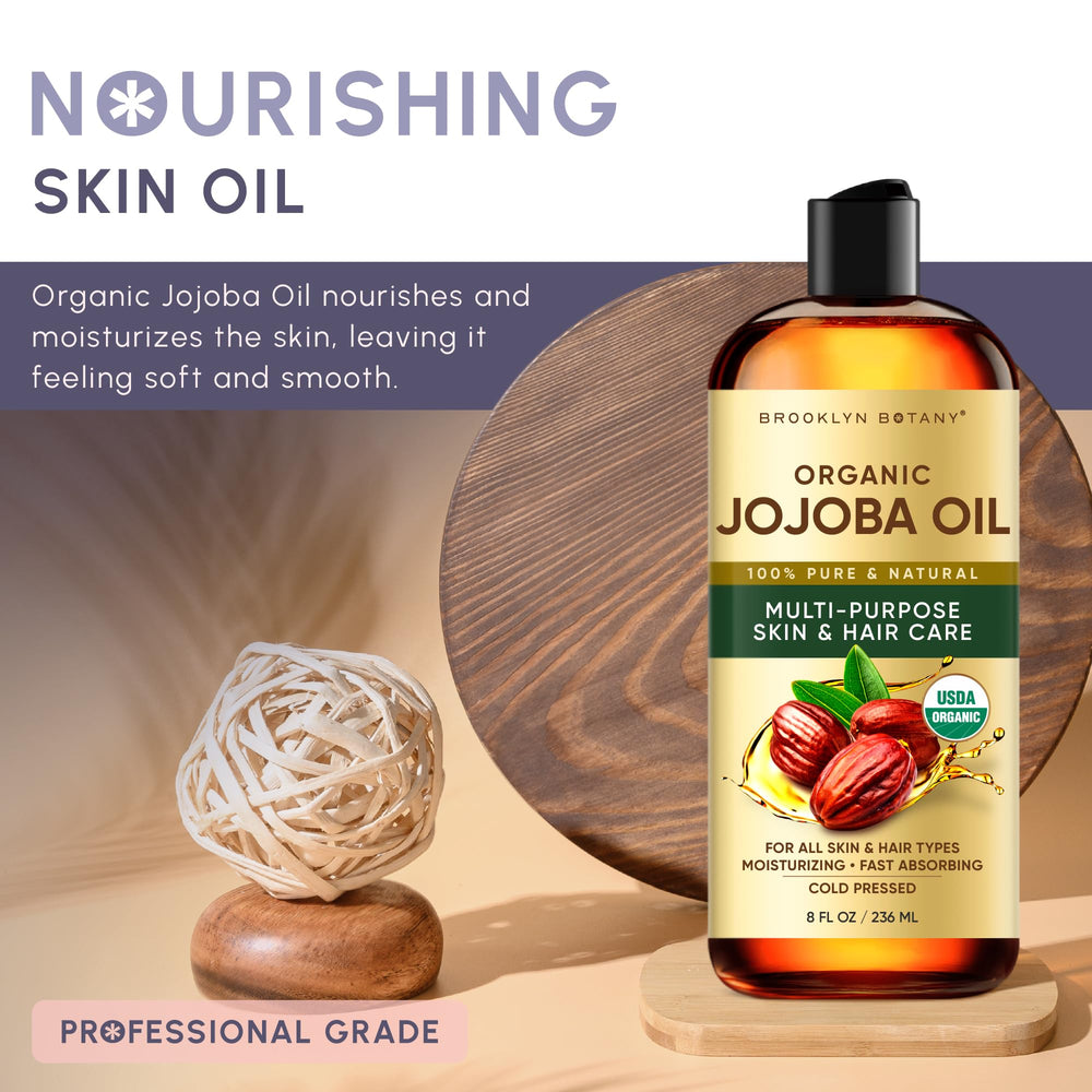 Brooklyn Botany huile de jojoba bio – dilution idéale pour huiles essentielles.