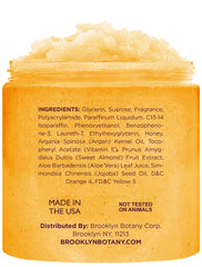 Brooklyn Botany texture miel gommage corps indique une viscosité adaptée à l'activation lors de la douche