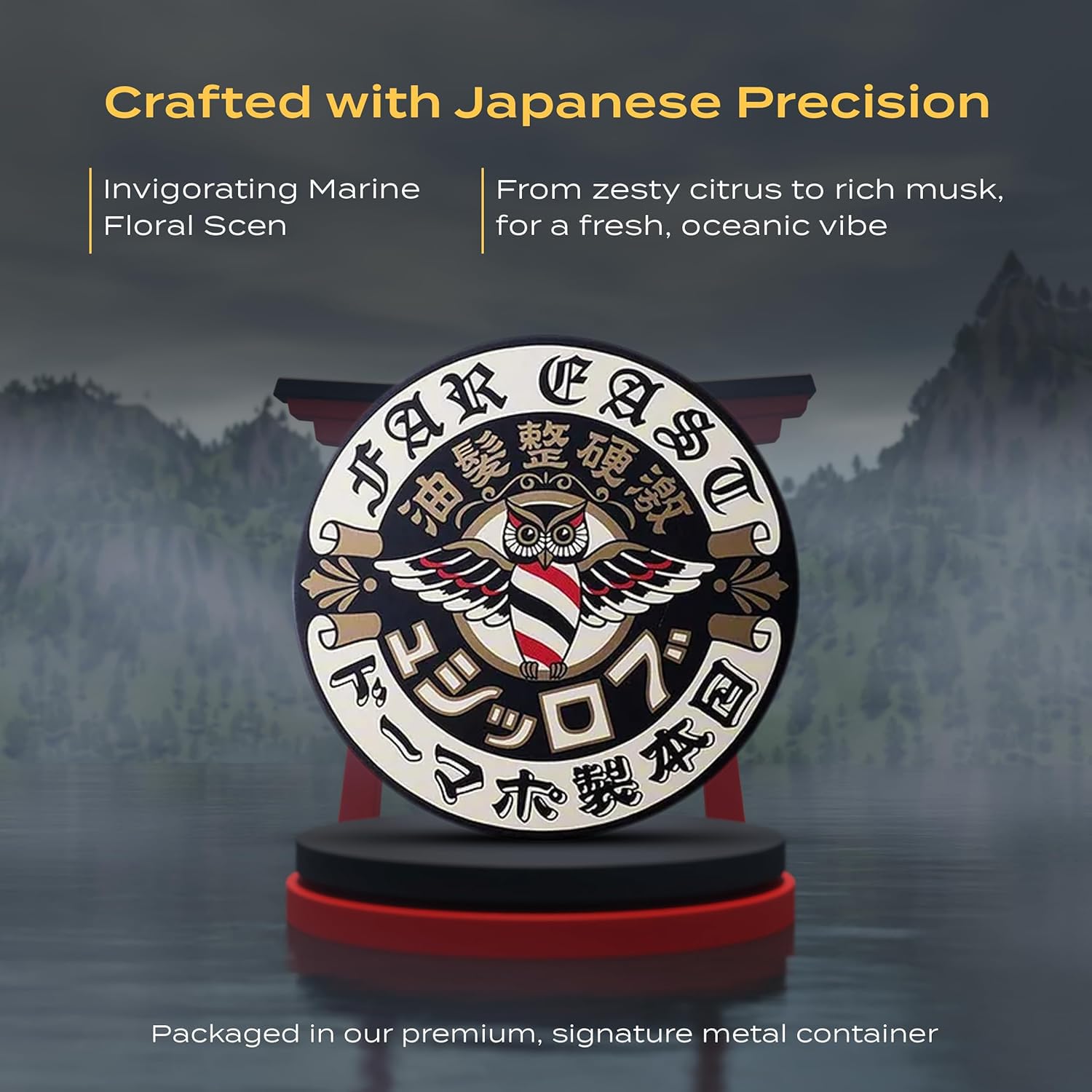 BROSH Far East Hard Pomade — parfum marin floral, expérience rafraîchissante.
