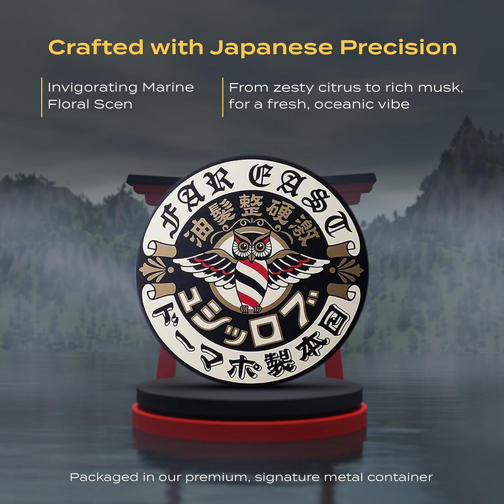 BROSH Far East Hard Pomade — parfum marin floral, expérience rafraîchissante.