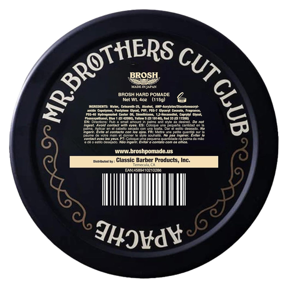 BROSH Far East Hard Pomade — résistance à l’humidité idéale pour climats chauds.