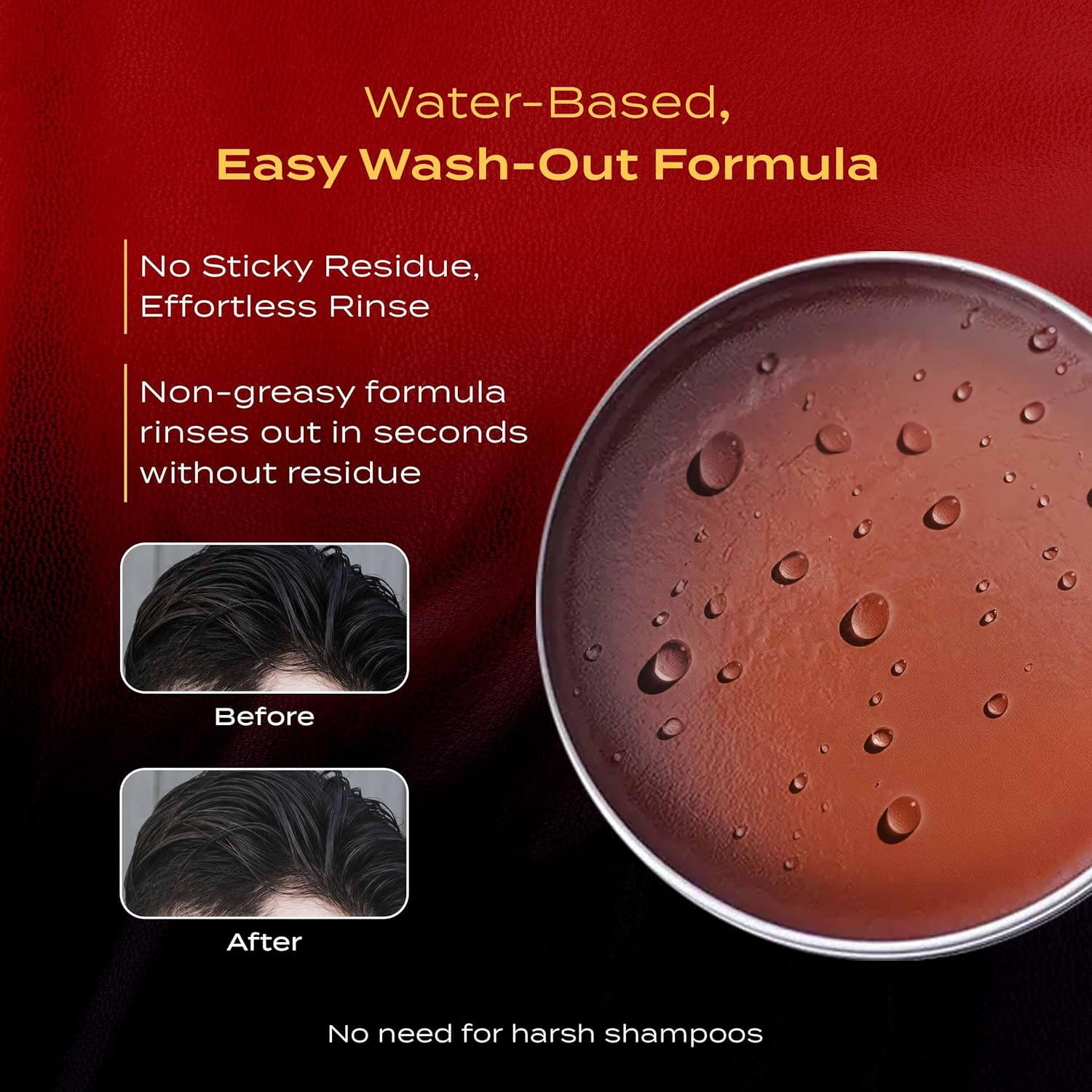 BROSH Far East Hard Pomade — texture légère sans résidu collant pour le confort.