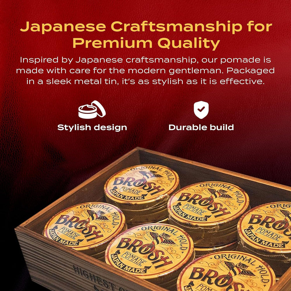 BROSH Original Pomade avec finition brillante discrète et naturelle