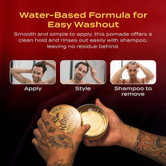 BROSH Original Pomade appliquée sur cheveux épais pour plus de volume