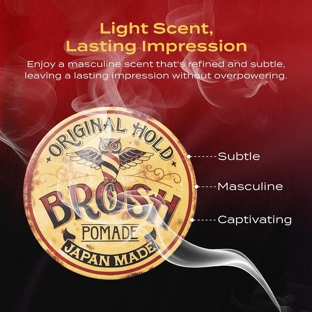 BROSH Original Pomade facilite le lissage avec un peigne pour une coupe nette