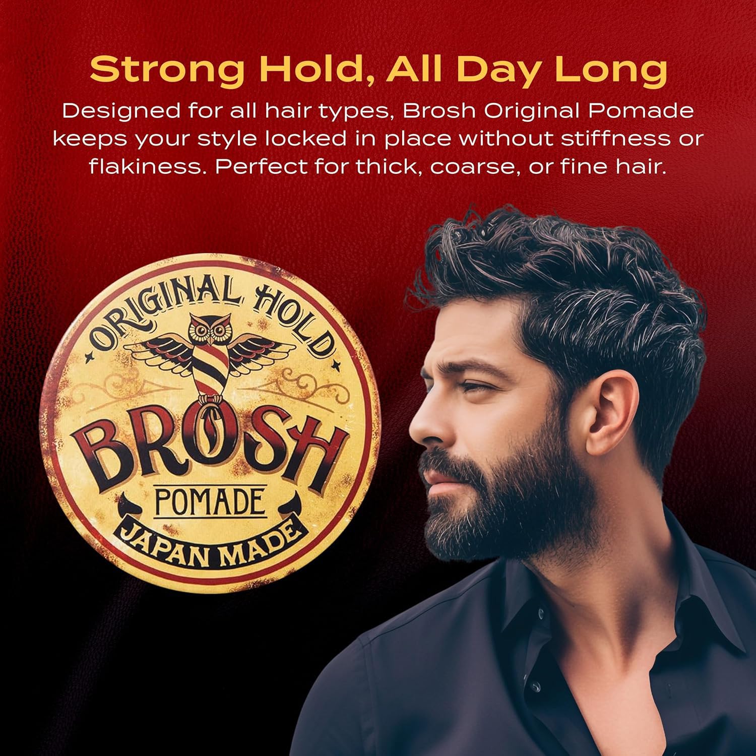 BROSH Original Pomade malaxage des mains pour modeler facilement les cheveux