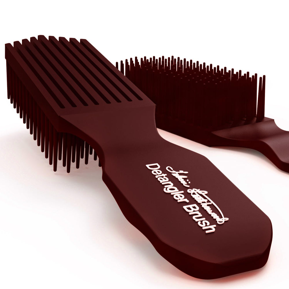Brosse démêlante Maroon par Felicia Leatherwood, vue produit, démêlage en douceur.