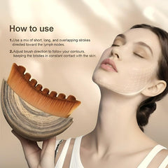 Brosse drainante lymphatique et absorption des sérums, maximise l'efficacité des soins.