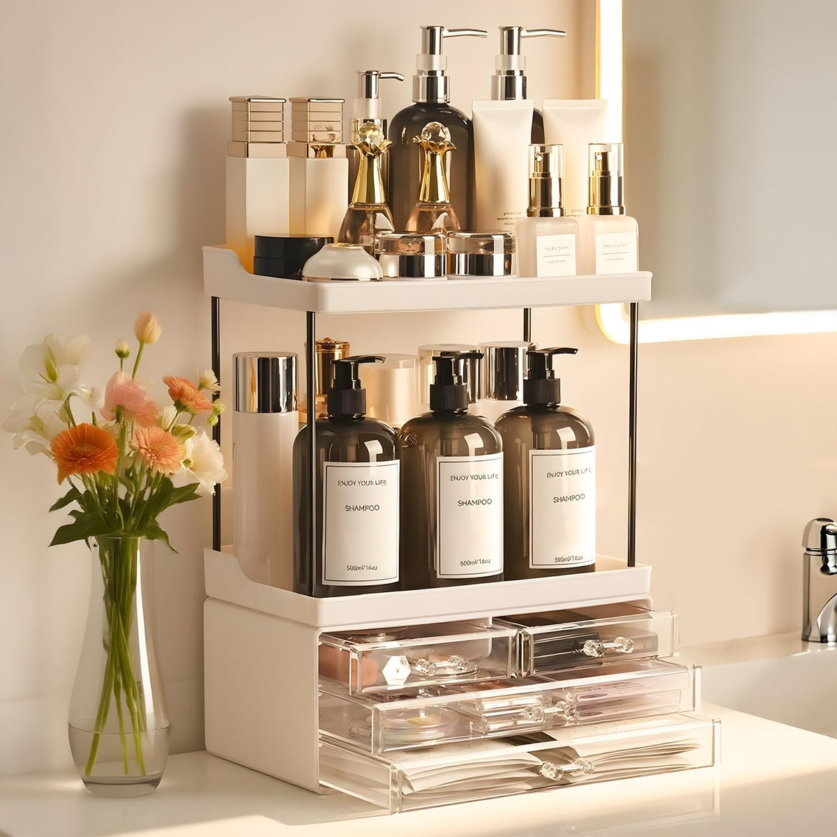 Brothersbox organisateur maqui llage 5 etages 4 tiroirs: accès rapide aux cosmétiques
