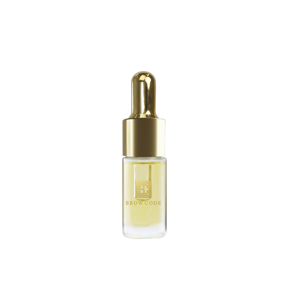Brow Code GOLD flacon huile sourcils pour nourrir et hydrater.