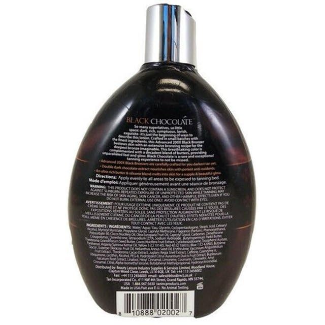 Brown Sugar Black Chocolate, bronzage doré naturel sans irritants, usage intérieur et extérieur.