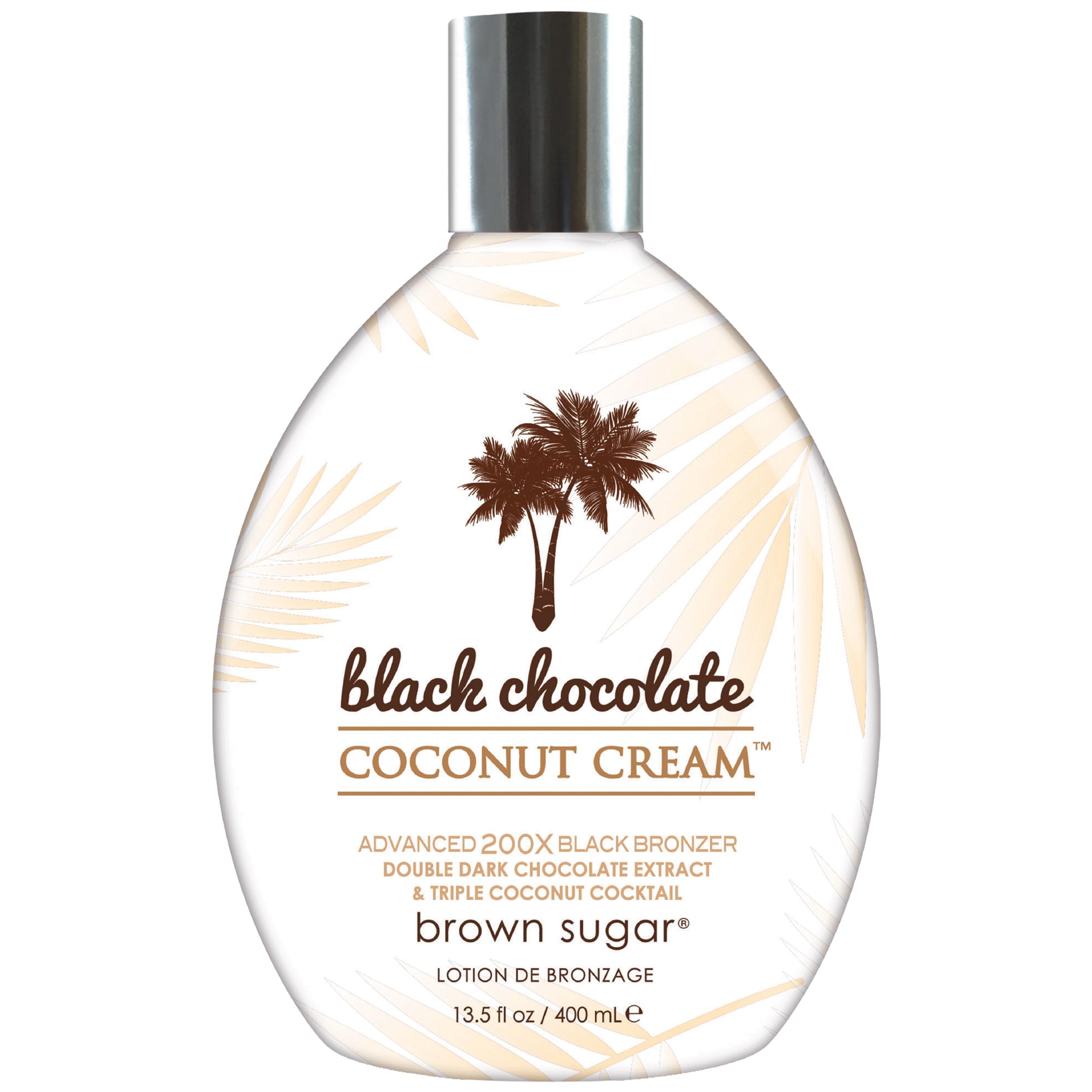 Brown Sugar bouteille autobronzant chocolat noir coco 200X pour un teint profond.