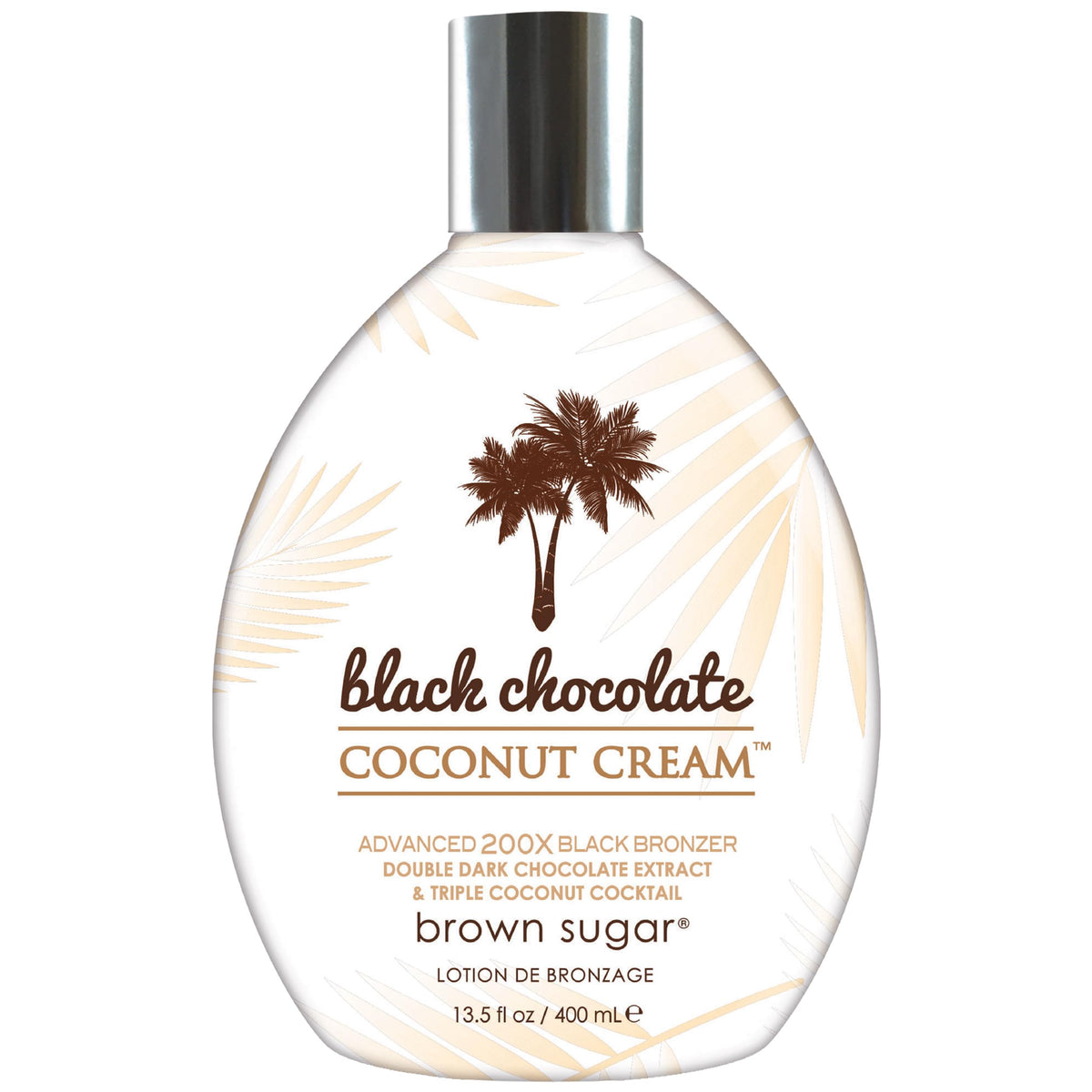Brown Sugar bouteille autobronzant chocolat noir coco 200X pour un teint profond.