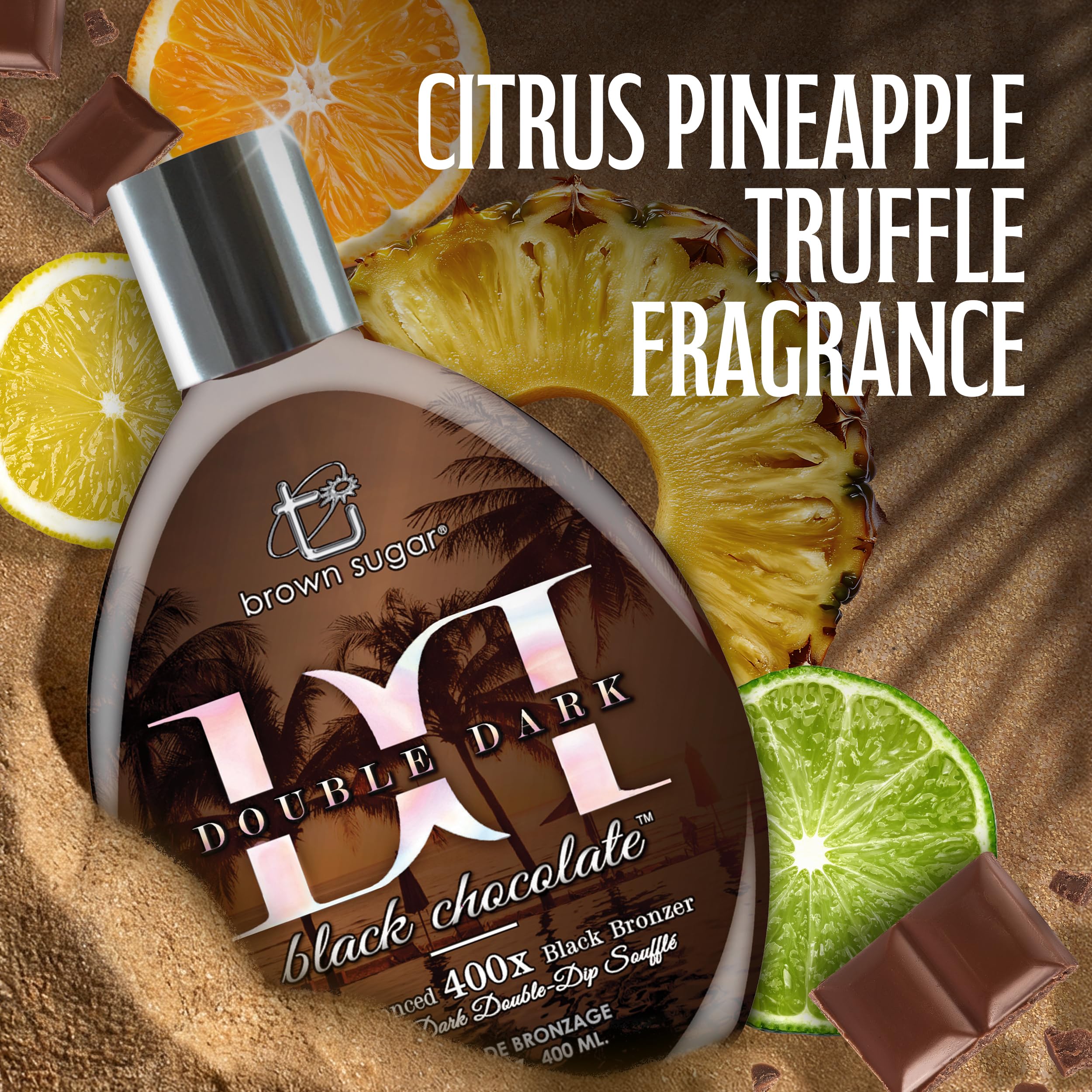 Brown Sugar – parfum Citrus Pineapple Truffle – expérience sensorielle gourmande lors du bronzage.