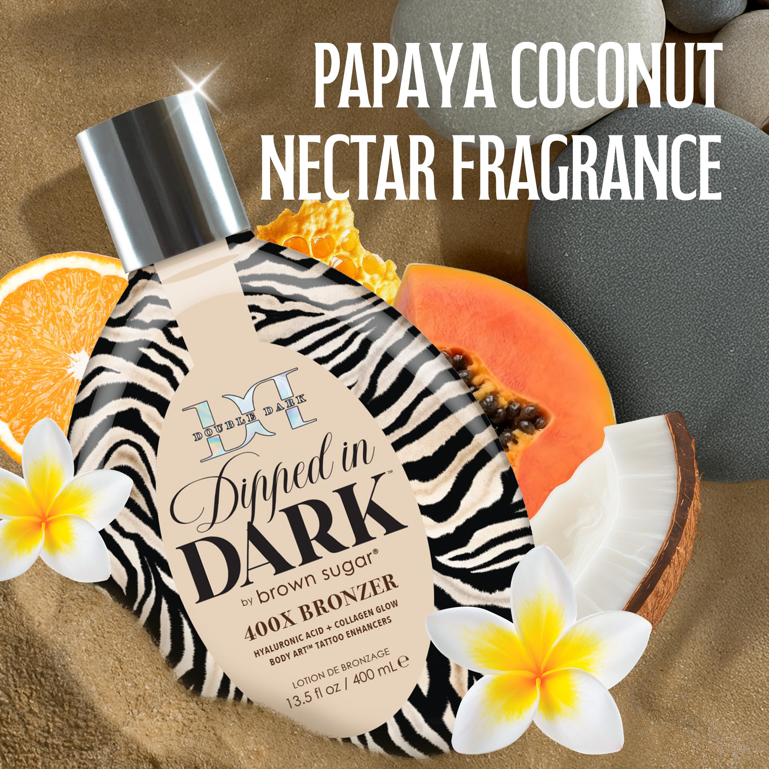 Brown Sugar Dipped — parfum Papaye Coco Nectar pour une sensation estivale.