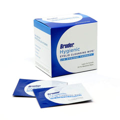Lingettes Bruder paupiere pre-humidifiees pour nettoyage rapide sans rinçage.