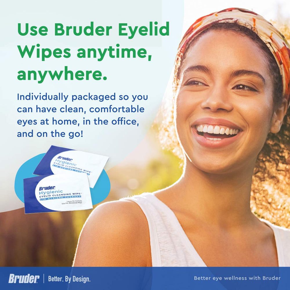 Utilisation domestique avec Bruder lingettes paupiere, confort rapide.