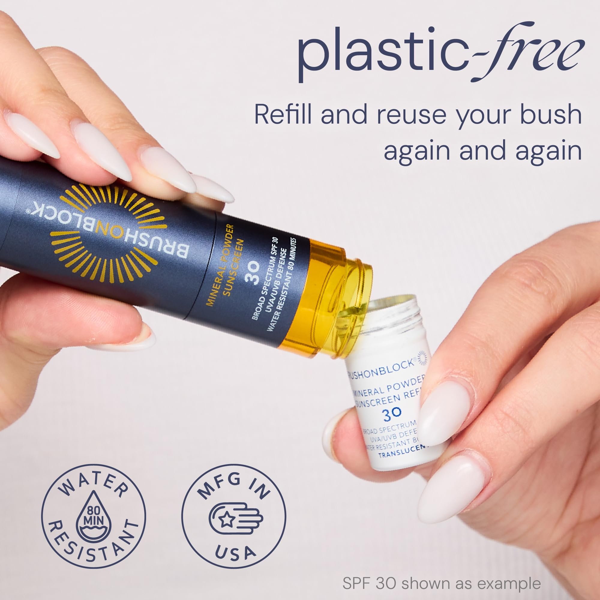 Brush On Block — Application facile et rapide lors d'une routine beauté nomade.