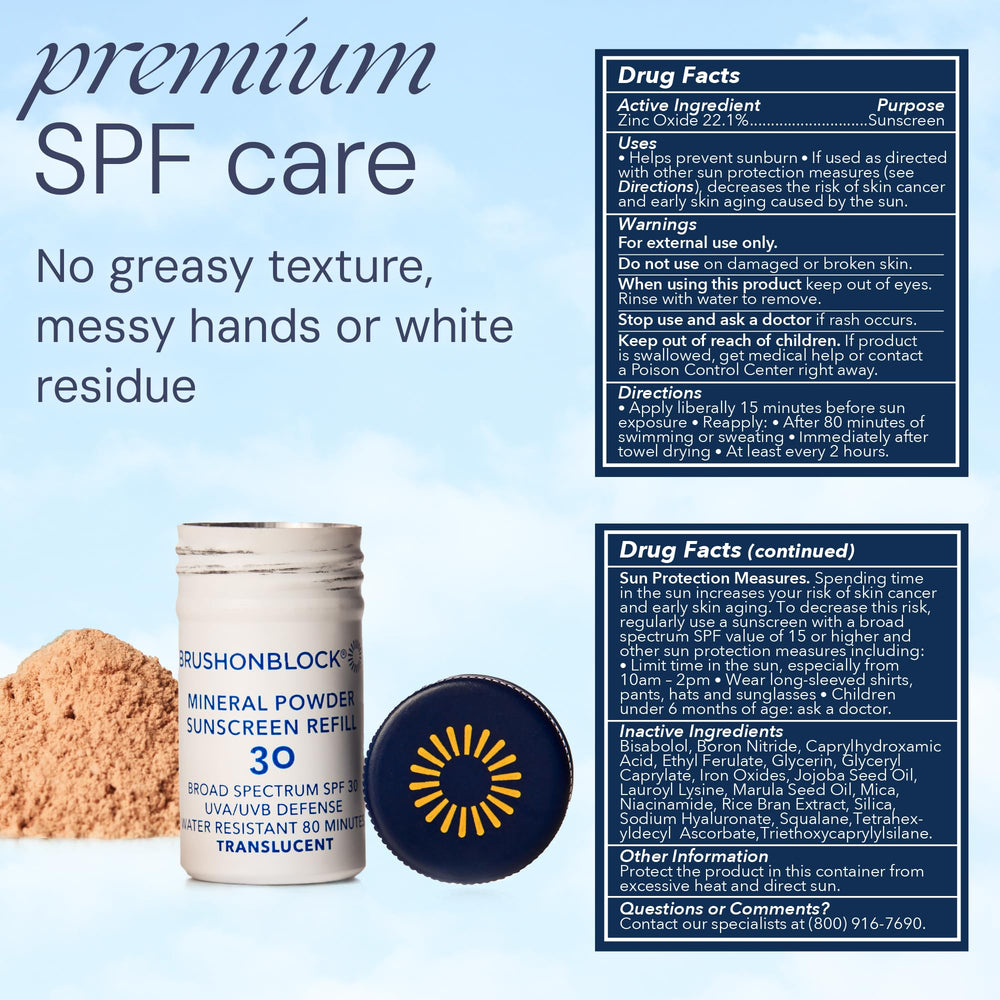 Brush On Block reef-friendly formula avoids oxybenzone and octinoxate.