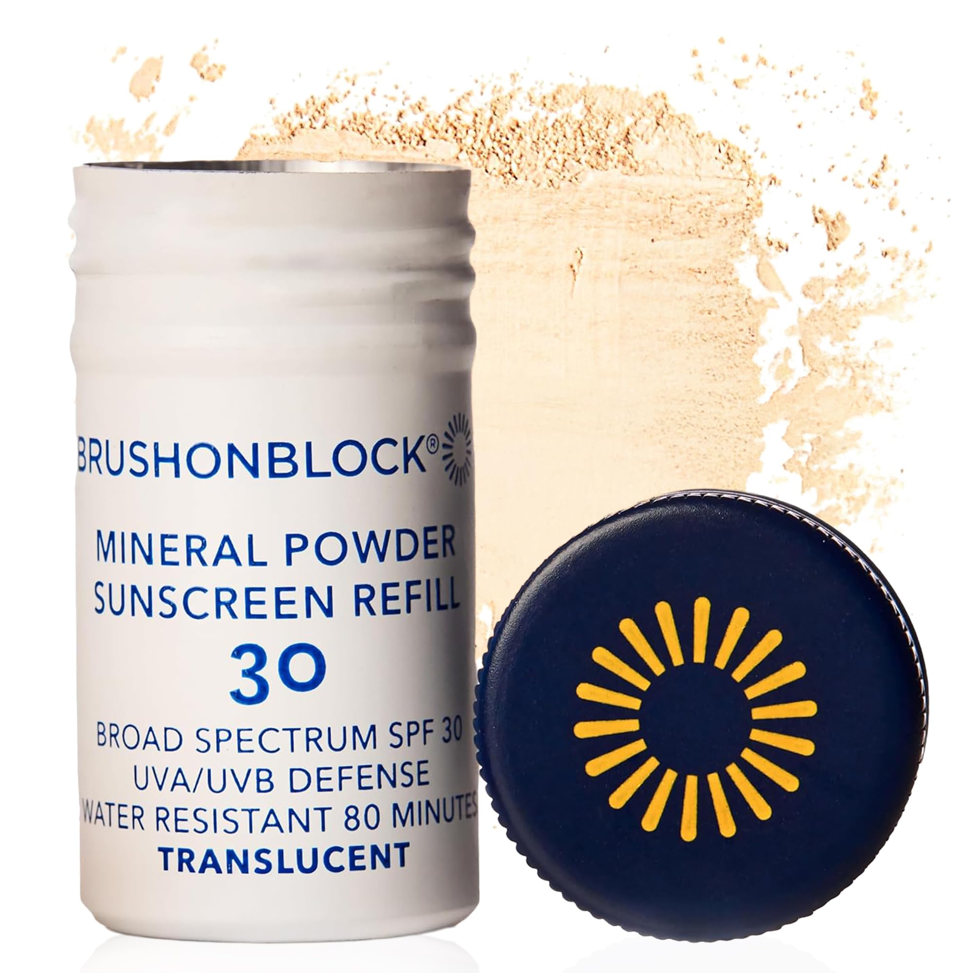Brush On Block refill plastic-free packaging enables easy, eco-friendly sun protection on the go.