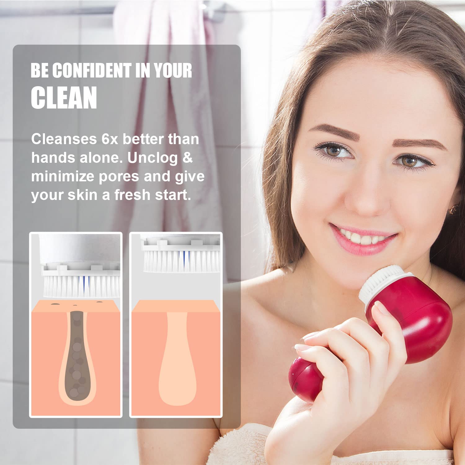 Lot de quatre têtes Brushmo, renouvellement régulier pour une routine fiable.