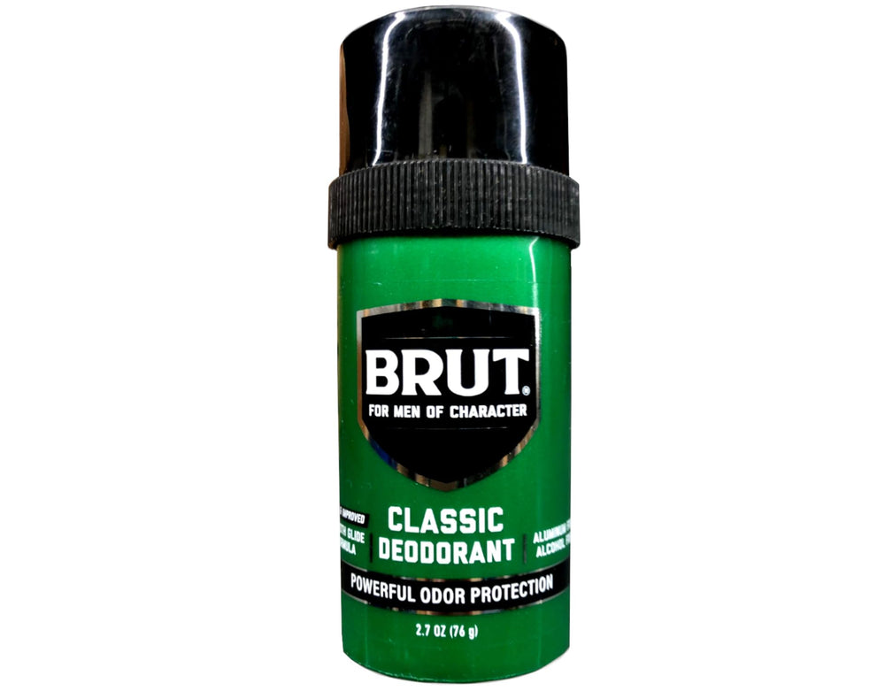 Unisex BRUT Classic Round Stick Deodorant suitable for all genders and occasions.