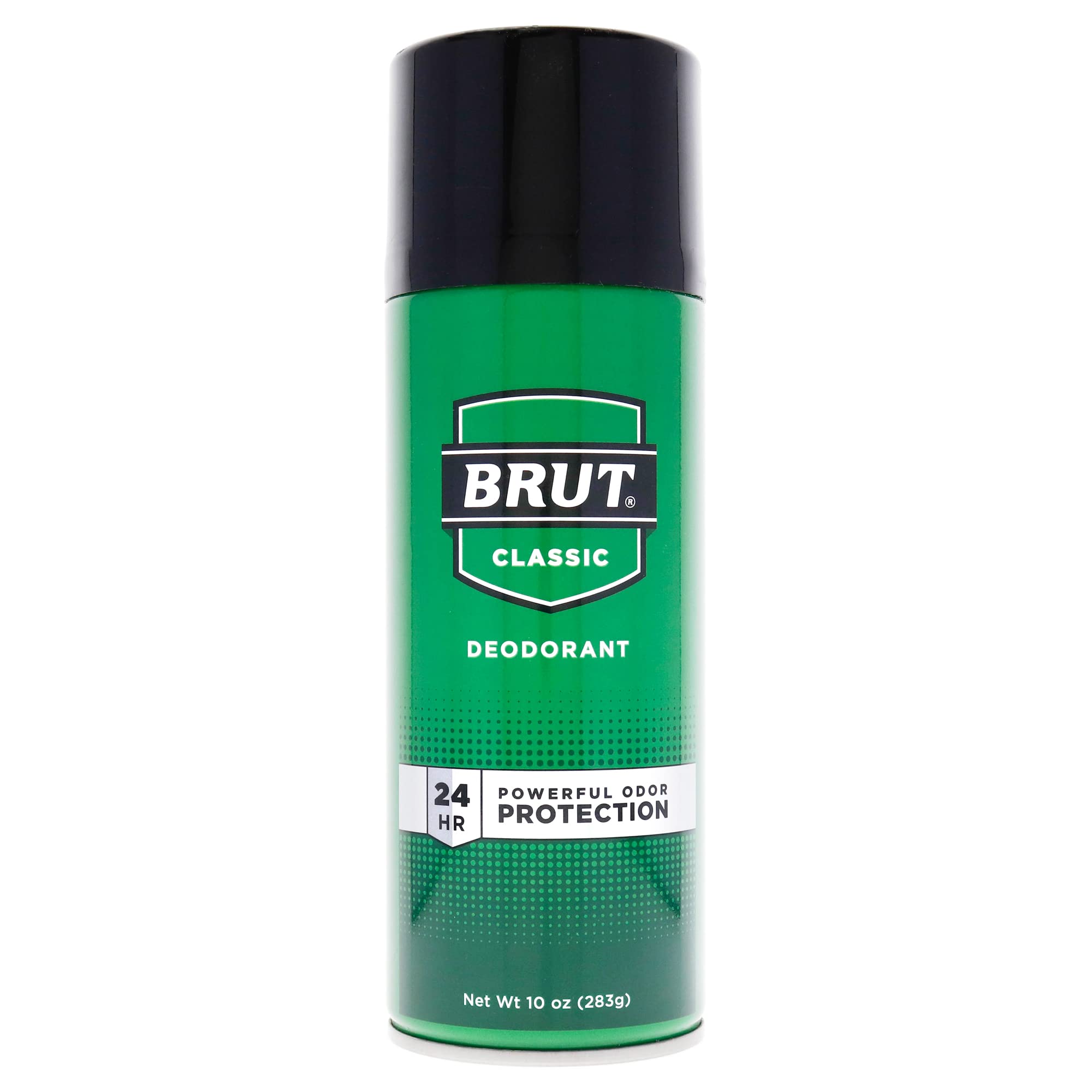 BRUT Déodorant aérosol, flacon visible, protection longue durée et fraîcheur durable.