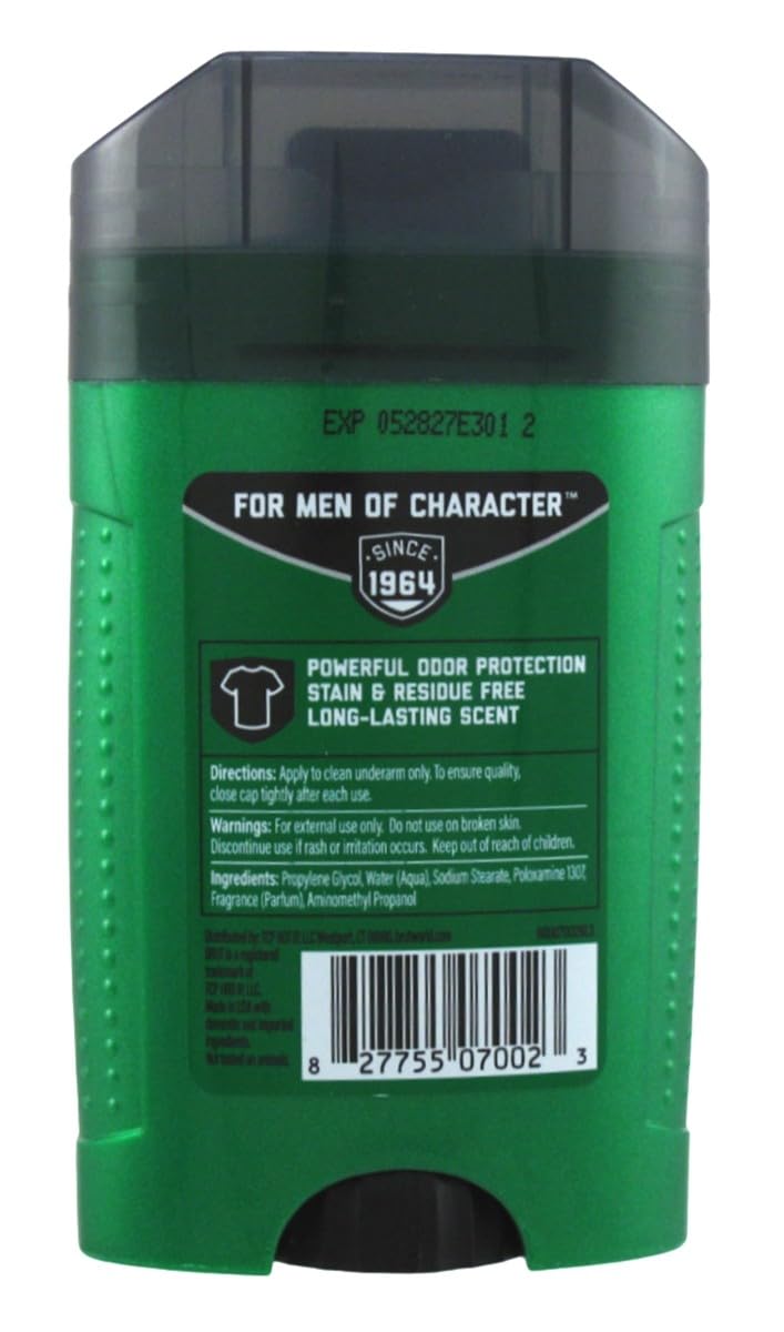 Brut deodorant oval solid classic scent applied easily for quick freshness.