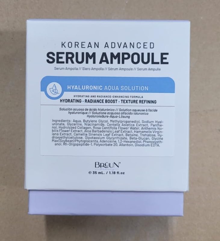 BRÜUN HY absorption-hyaluronique légère: peau lisse et rafraîchie.