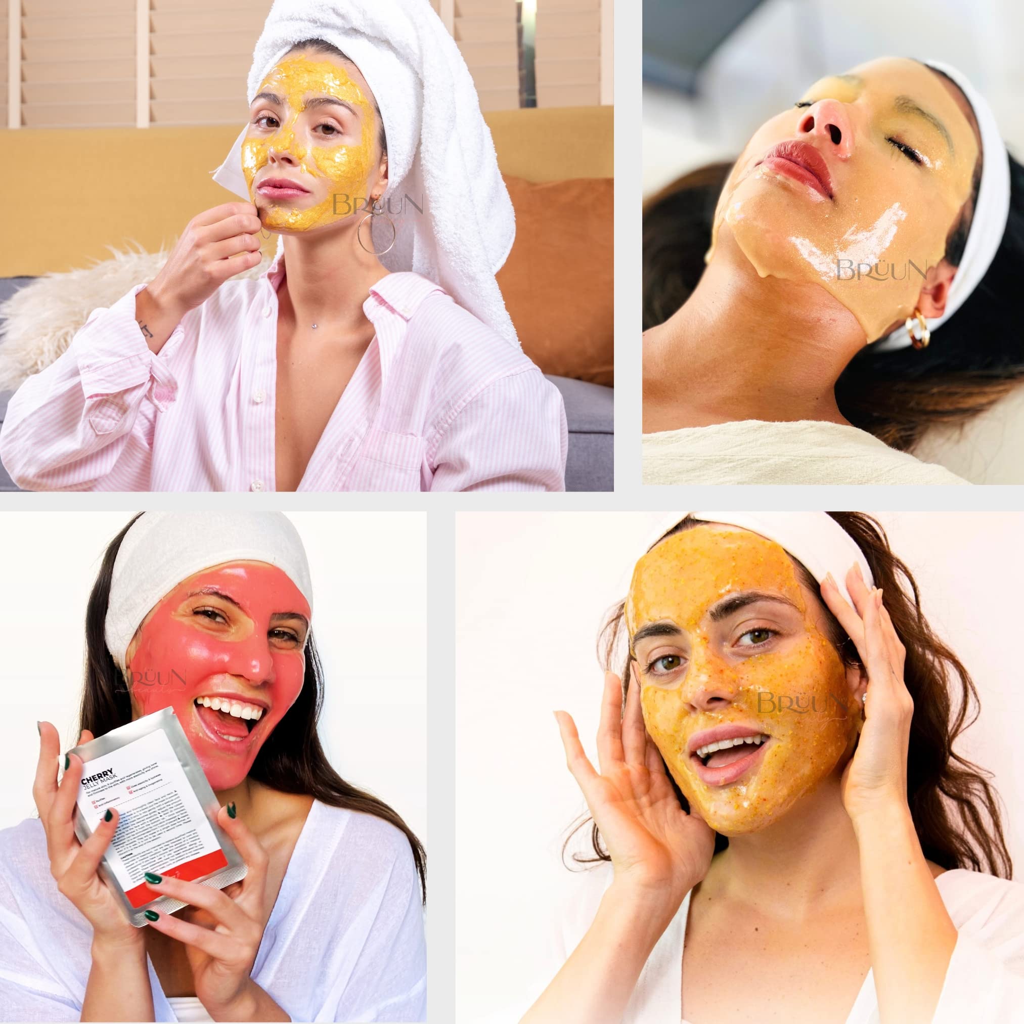 BRÜUN Texture gelée: facile à retirer et délicate sur la peau.