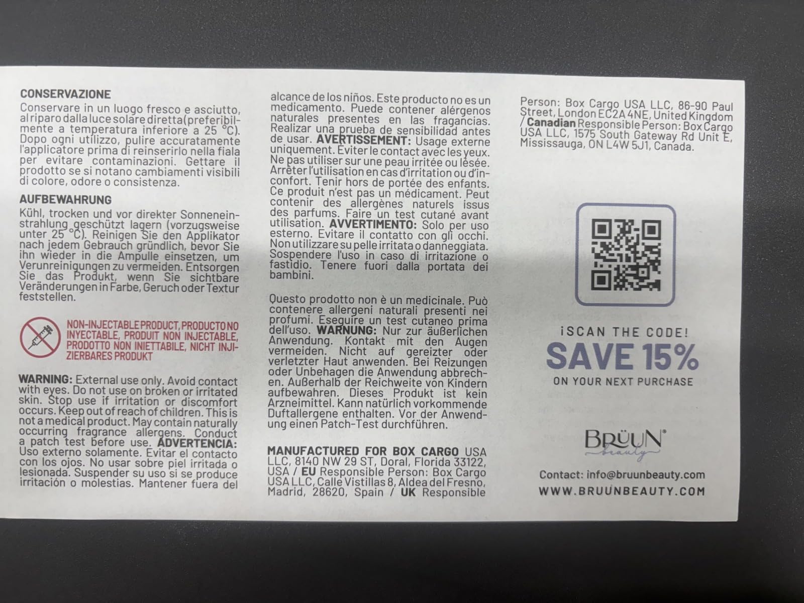 BRÜUN SC fabrique coree du sud, produit authentique et originaire de Corée.