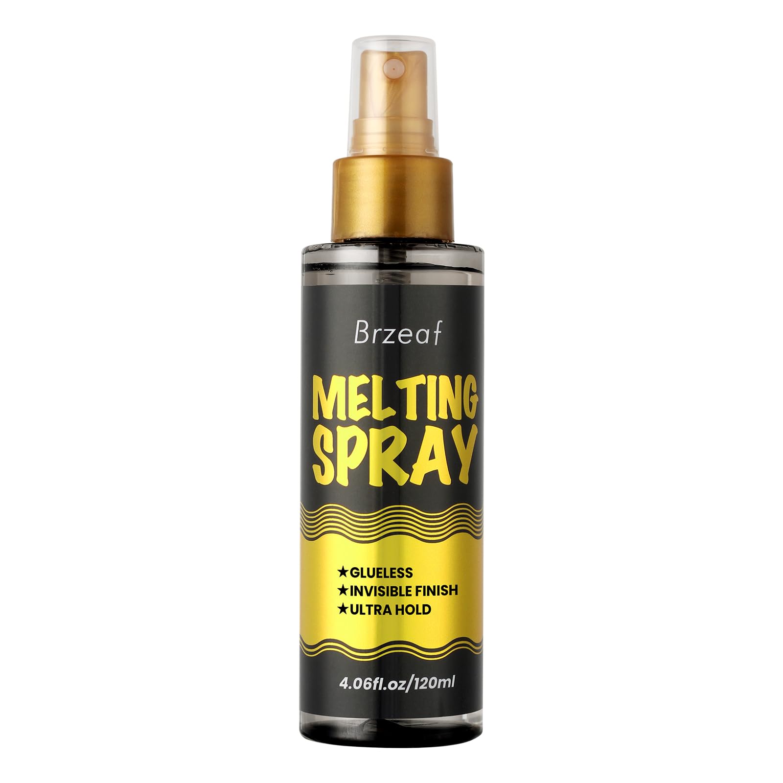 Brzeaf Lace Melting Spray – bouteille de 120 ml prête pour des perruques invisibles.