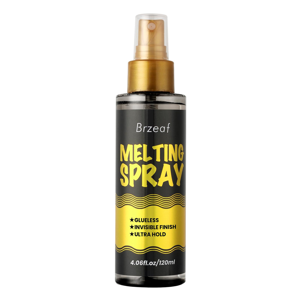 Brzeaf Lace Melting Spray – bouteille de 120 ml prête pour des perruques invisibles.