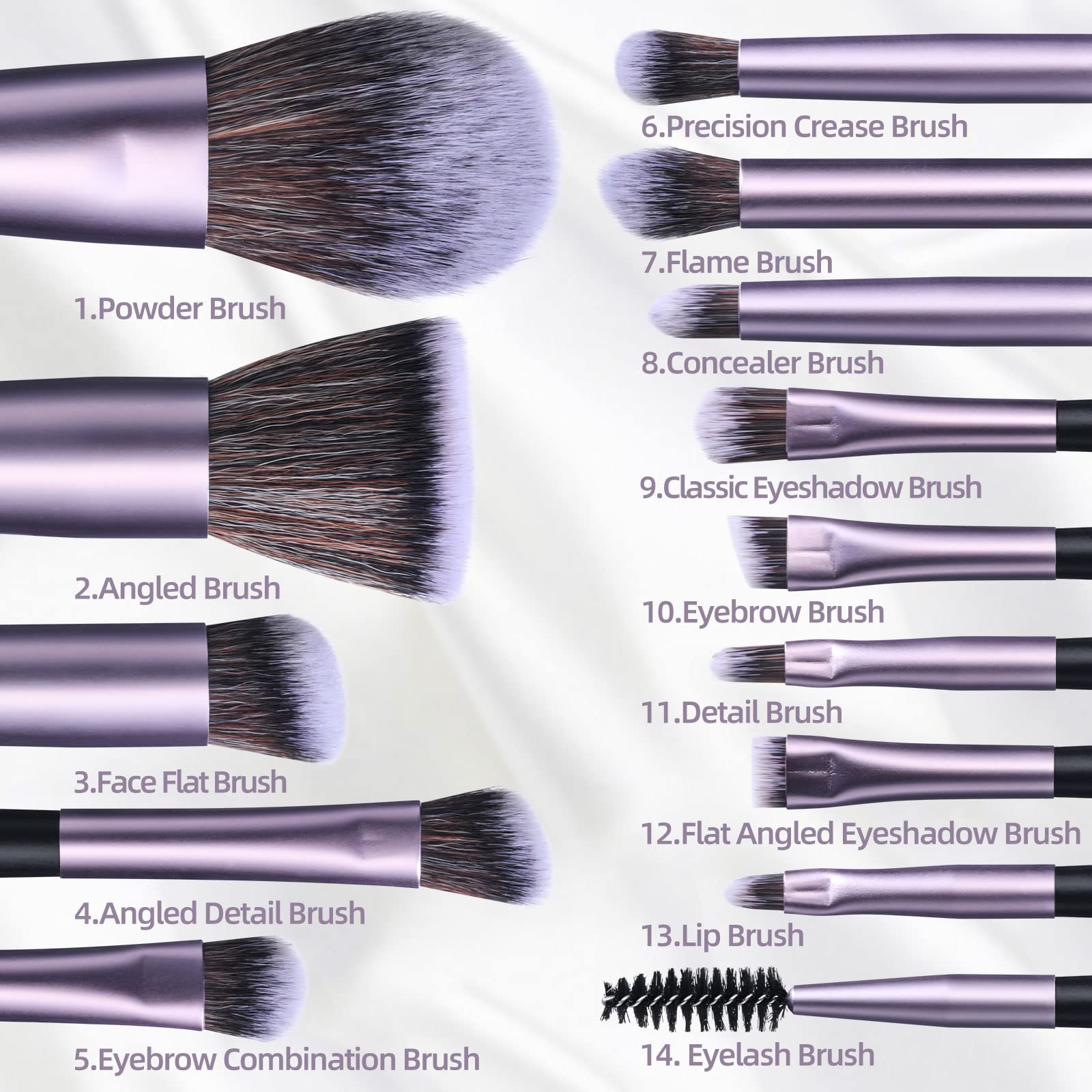 BS-MALL pinceaux-visage et éponge-maquillage pour une application lisse.