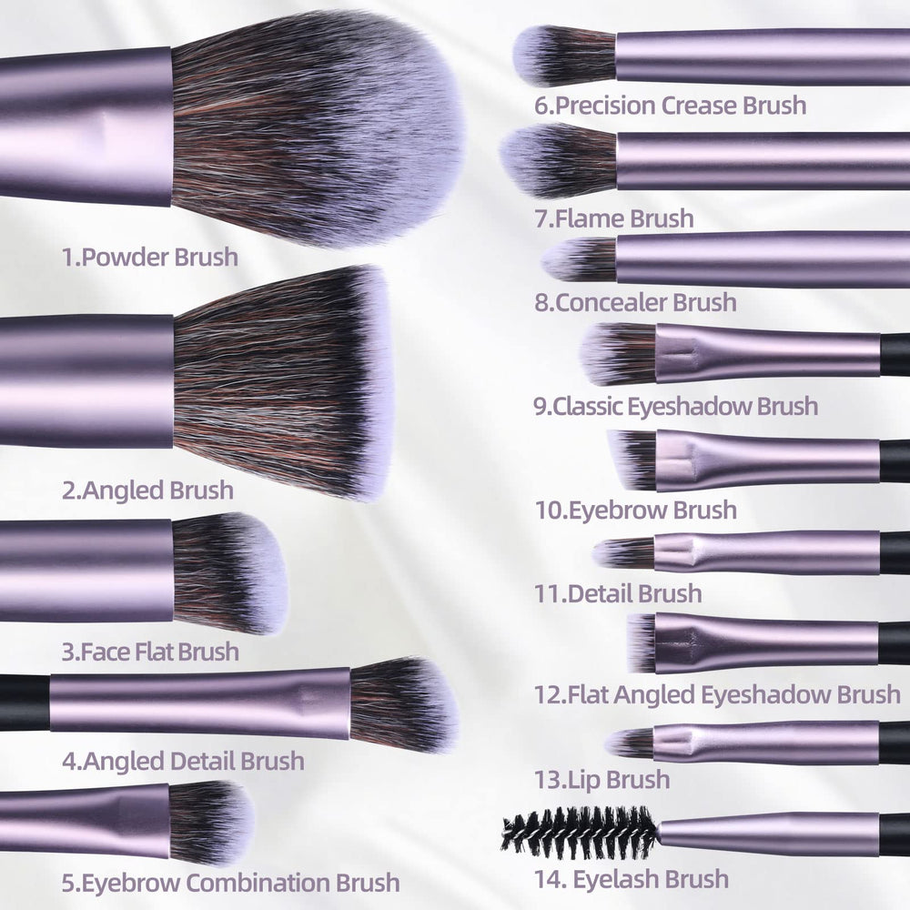 BS-MALL pinceaux-visage et éponge-maquillage pour une application lisse.