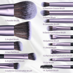BS-MALL pinceaux-visage et éponge-maquillage pour une application lisse.