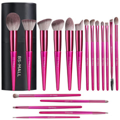 BS-MALL ensemble pinceaux 18 pièces, kit polyvalent pour fond de teint et fards.