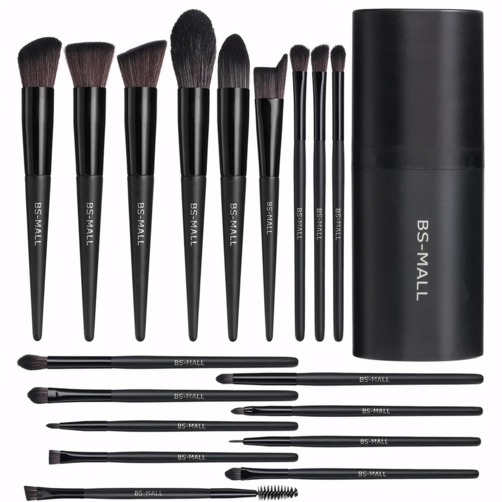 Ensemble BS-MALL pinceaux maquillage 18 pièces, coffret noir, application impeccable