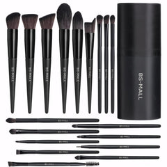 Ensemble BS-MALL pinceaux maquillage 18 pièces, coffret noir, application impeccable