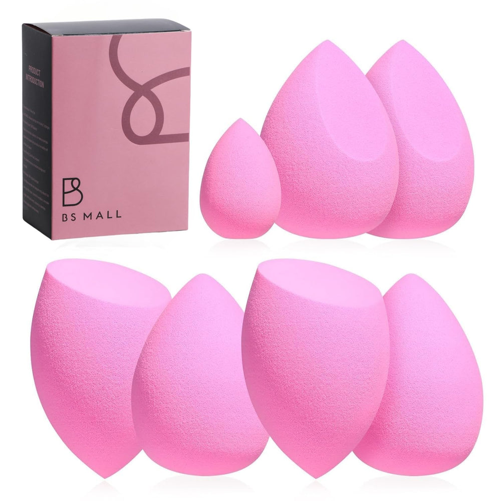 BS-MALL éponge maquillage ensemble 7 pièces, vue d’ensemble pratique pour un rendu uniforme.